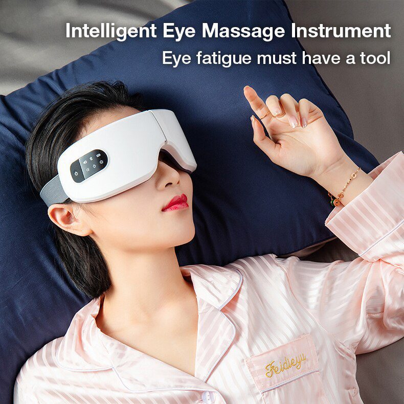 Eye Massager with Heat, Vibration and Bluetooth Music, Smart Massage Eye Mask for Eye Strain, Migraines Relief, Improve Sleep Eye Massager with Heat, Vibration and Bluetooth Music, Smart Massage Eye Mask for Eye Strain, Migraines Relief, Improve Sleep