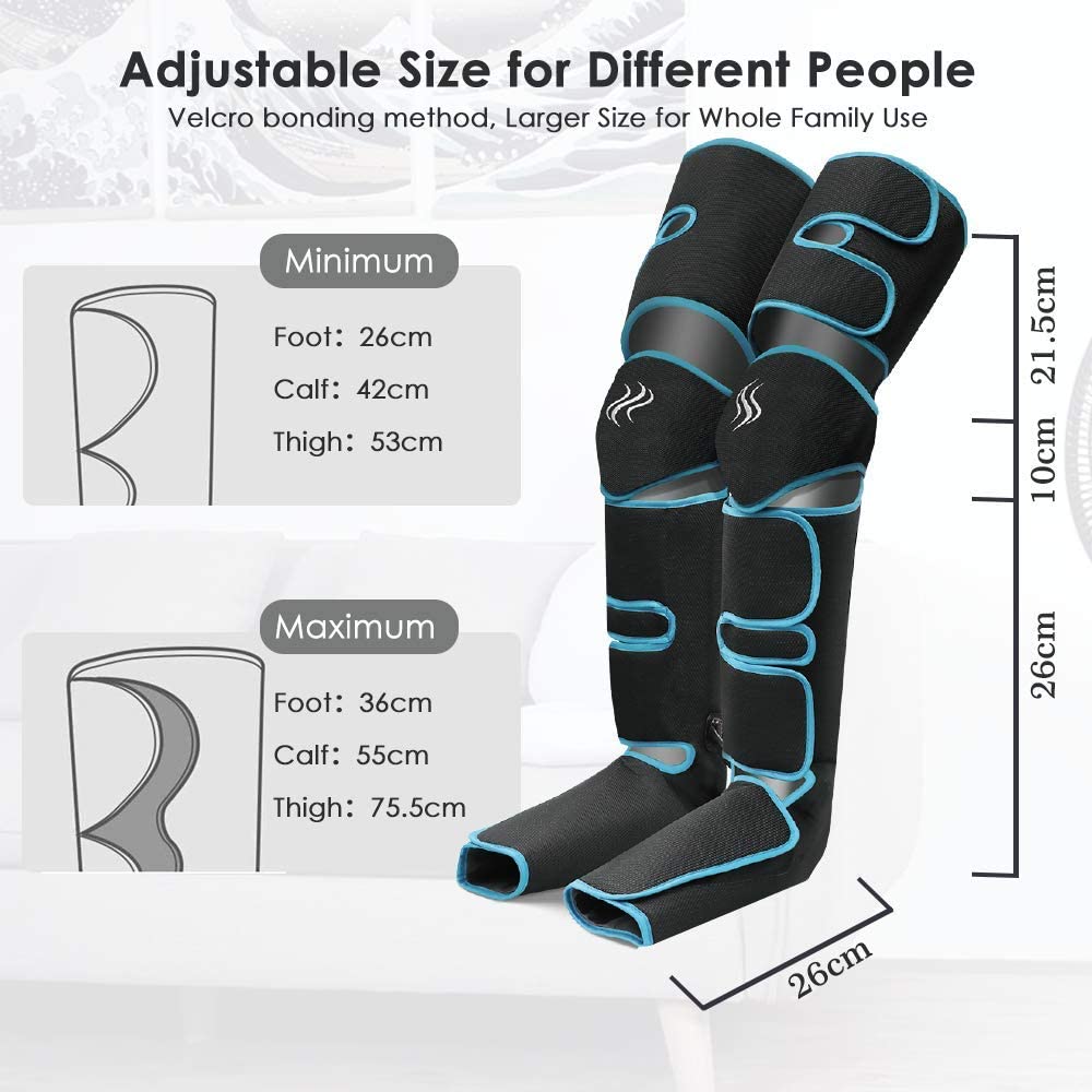 Foot air pressure leg massager promotes blood circulation, body massager, muscle relaxation, lymphatic drainage device 360° Foot air pressure leg massager promotes blood circulation, body massager, muscle relaxation, lymphatic drainage device 360°