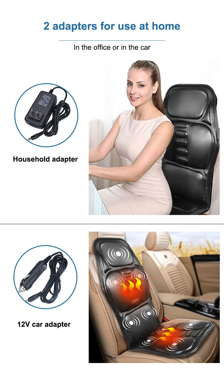 KLASVSA Electric Back Massager Massage Chair Cushion Heating Vibrator Car Home Office Lumbar Neck Mattress Pain Relief KLASVSA Electric Back Massager Massage Chair Cushion Heating Vibrator Car Home Office Lumbar Neck Mattress Pain Relief