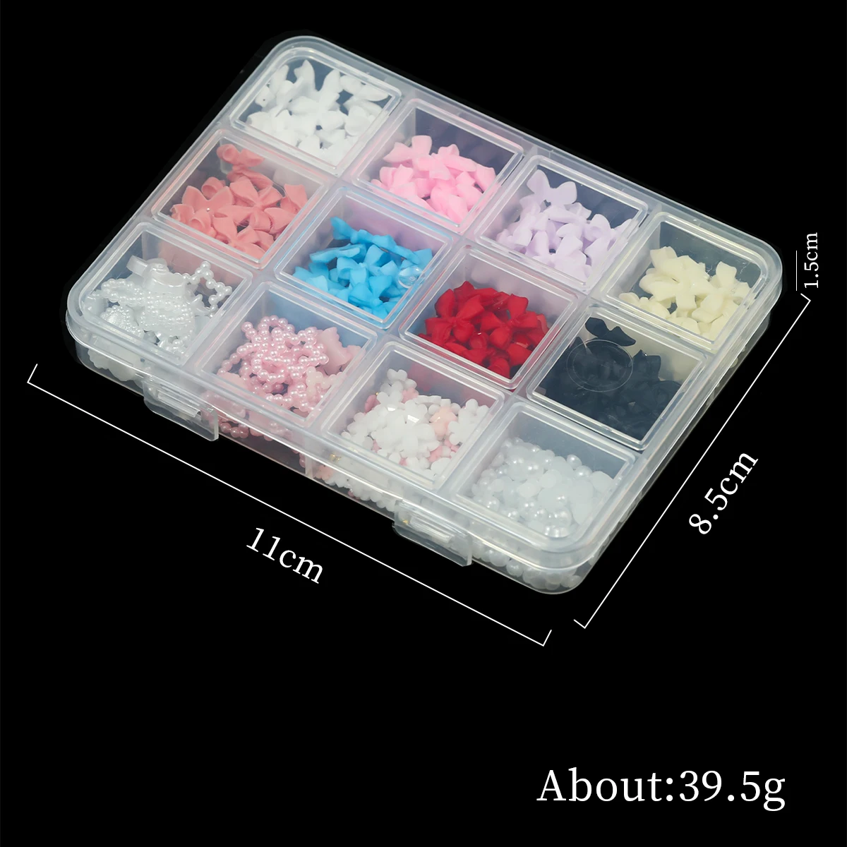 12Grids/box Mixed Resin Bowknot Nail Art Decorations 3D Acrylic Charms Kawaii Colorful Bow Rhinestone DIY Manicure Tools Parts 12Grids/box Mixed Resin Bowknot Nail Art Decorations 3D Acrylic Charms Kawaii Colorful Bow Rhinestone DIY Manicure Tools Parts