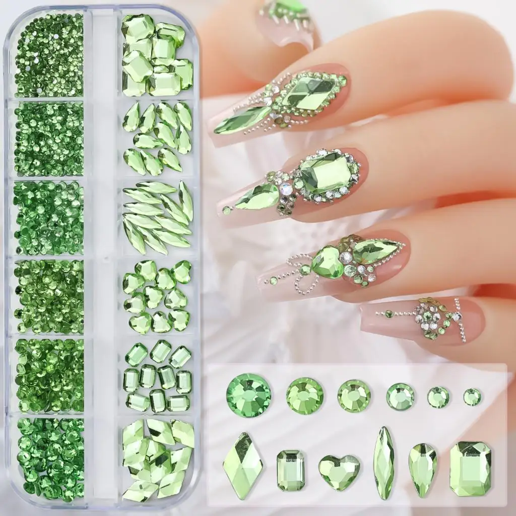 12Grids Pink Mixed Nail Rhinestones Luxury Nail Charms Glitter Crystal Jewelry Gems Nail Art Decoration Manicure Rhinestones R#Q 12Grids Pink Mixed Nail Rhinestones Luxury Nail Charms Glitter Crystal Jewelry Gems Nail Art Decoration Manicure Rhinestones R#Q