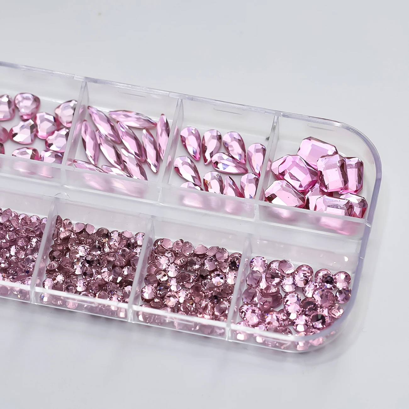 12Grids Pink Mixed Nail Rhinestones Luxury Nail Charms Glitter Crystal Jewelry Gems Nail Art Decoration Manicure Rhinestones R#Q 12Grids Pink Mixed Nail Rhinestones Luxury Nail Charms Glitter Crystal Jewelry Gems Nail Art Decoration Manicure Rhinestones R#Q
