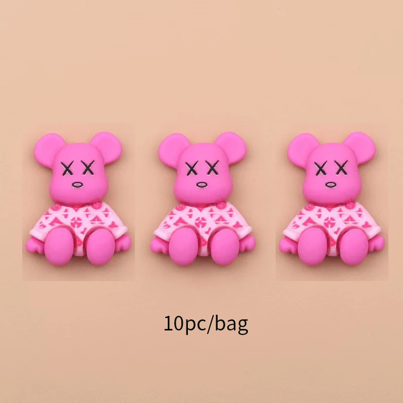 10Pcs Pink Kawaii Bear Shaped Nail Art Charms 3D Resin Cute Color Bear Nails Decoration Luxury Designs DIY Manicure Decoration 10Pcs Pink Kawaii Bear Shaped Nail Art Charms 3D Resin Cute Color Bear Nails Decoration Luxury Designs DIY Manicure Decoration