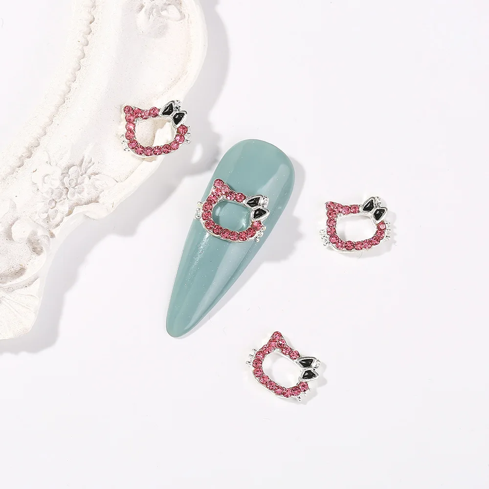 60/30/10PCS Hello Kitty 3D Nail Charms Alloy Full Diamond Jewelry Nail Rhinestone Charms Crystal Nail Manicure Cartoon,Sanrio 60/30/10PCS Hello Kitty 3D Nail Charms Alloy Full Diamond Jewelry Nail Rhinestone Charms Crystal Nail Manicure Cartoon,Sanrio