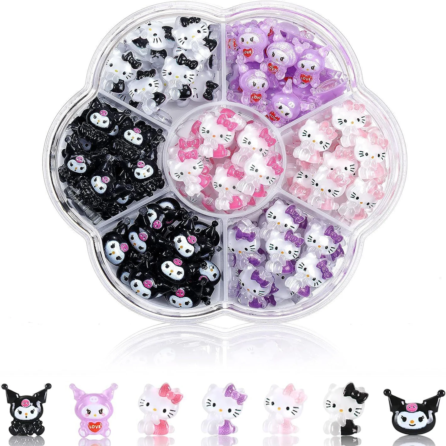 Sanrio Nail Charms Hello Kitty Design Nail Art Diy Mini Rhinestones Flatback Charms Crafts Stones for Manicure Nail Charms 70PCS Sanrio Nail Charms Hello Kitty Design Nail Art Diy Mini Rhinestones Flatback Charms Crafts Stones for Manicure Nail Charms 70PCS