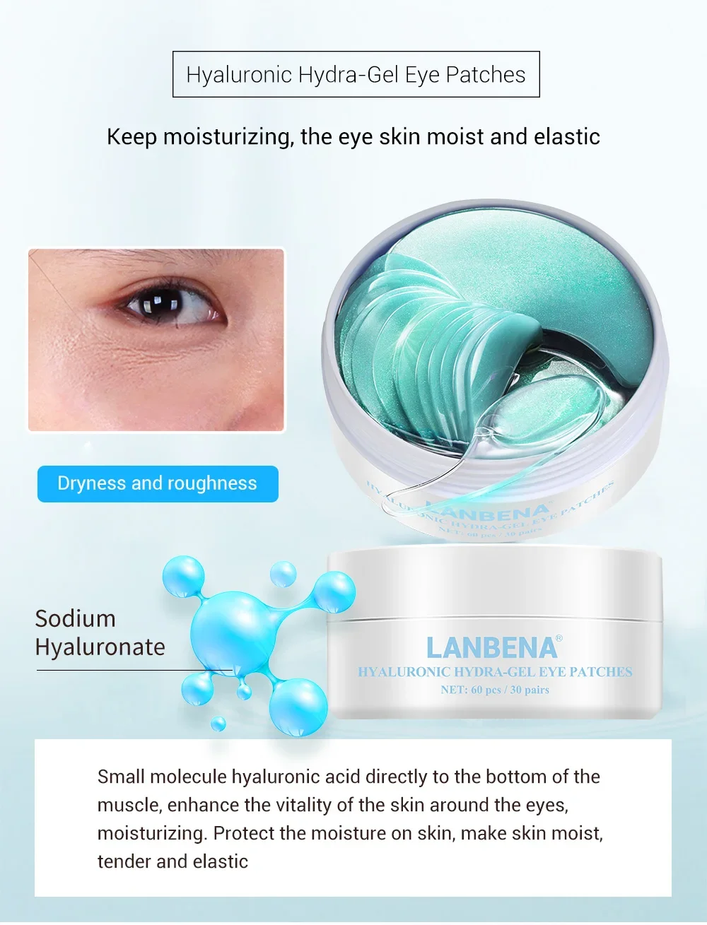 LANBENA Eye Mask Collagen Eye Patch Skin Care Anti Aging Moisturizing Hyaluronic Acid Gel Retinol Remove Dark Circles Eye Bag LANBENA Eye Mask Collagen Eye Patch Skin Care Anti Aging Moisturizing Hyaluronic Acid Gel Retinol Remove Dark Circles Eye Bag
