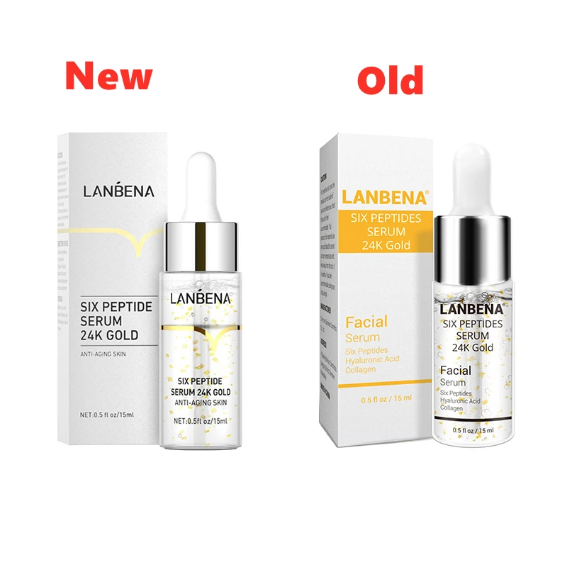 LANBENA Anti-Aging Serum 24K Gold Six Peptides Facial Essence Firming Skin Wrinkle RepairWhitening MoisturizingFaceSik Care10PCS LANBENA Anti-Aging Serum 24K Gold Six Peptides Facial Essence Firming Skin Wrinkle RepairWhitening MoisturizingFaceSik Care10PCS