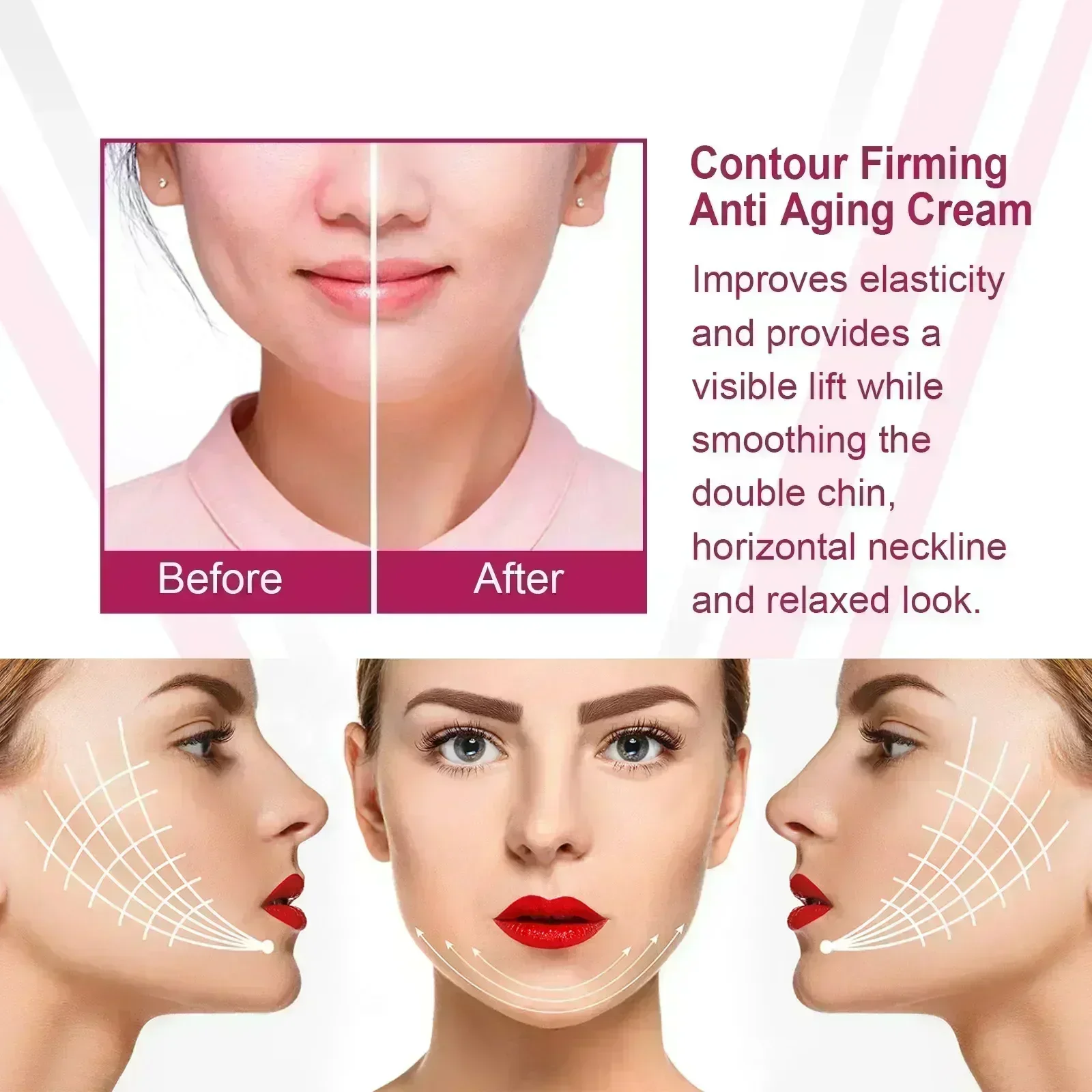 V-Shape Firming Face-lift Cream Removal Masseter Muscle Double Chin Face Fat Burning Anti-aging Products V-Shape Firming Face-lift Cream Removal Masseter Muscle Double Chin Face Fat Burning Anti-aging Products