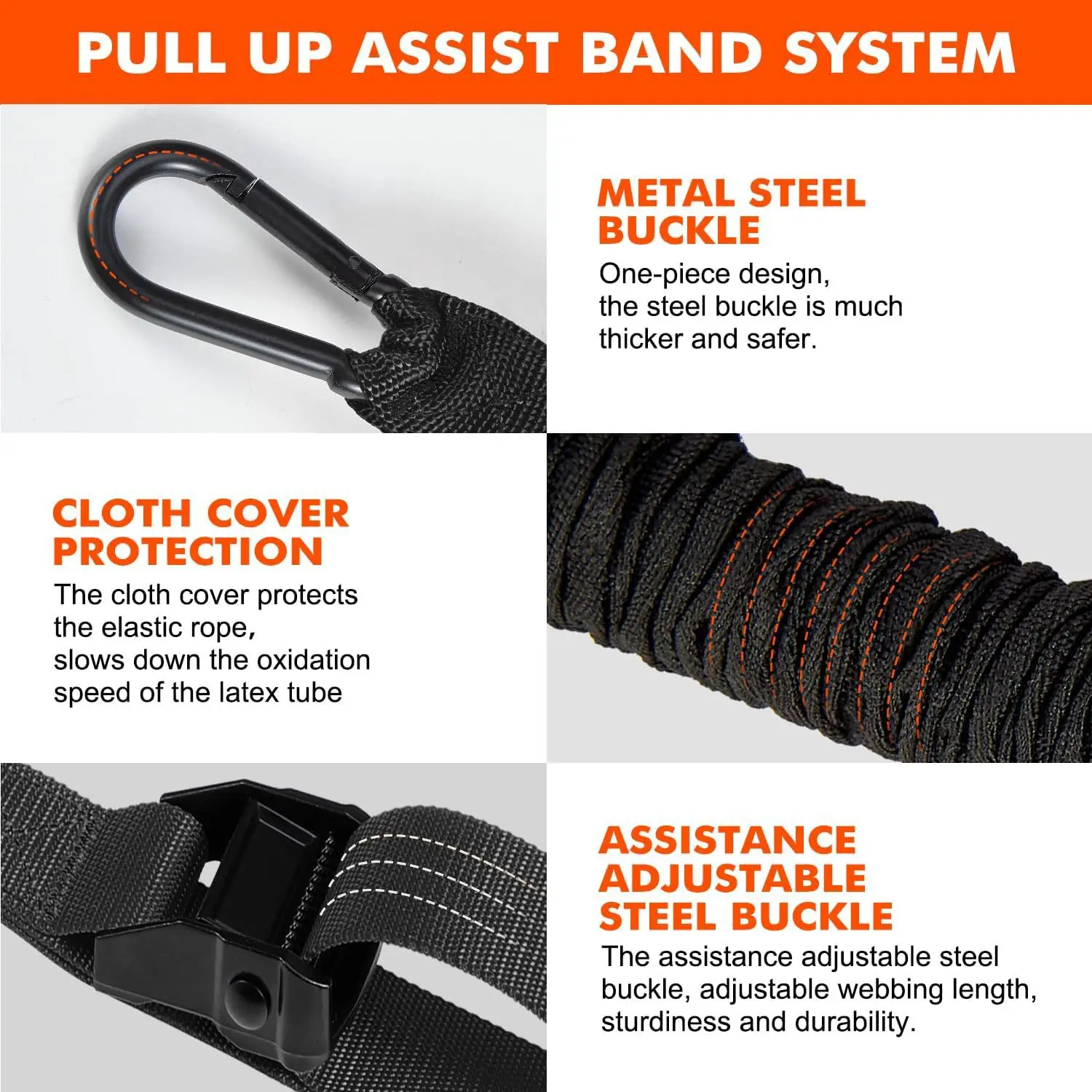 Pull Up Assistance Bands Set Resistance Strap Assist Men Women Hanging Training Chin-up Workout Body Stretching Exercise