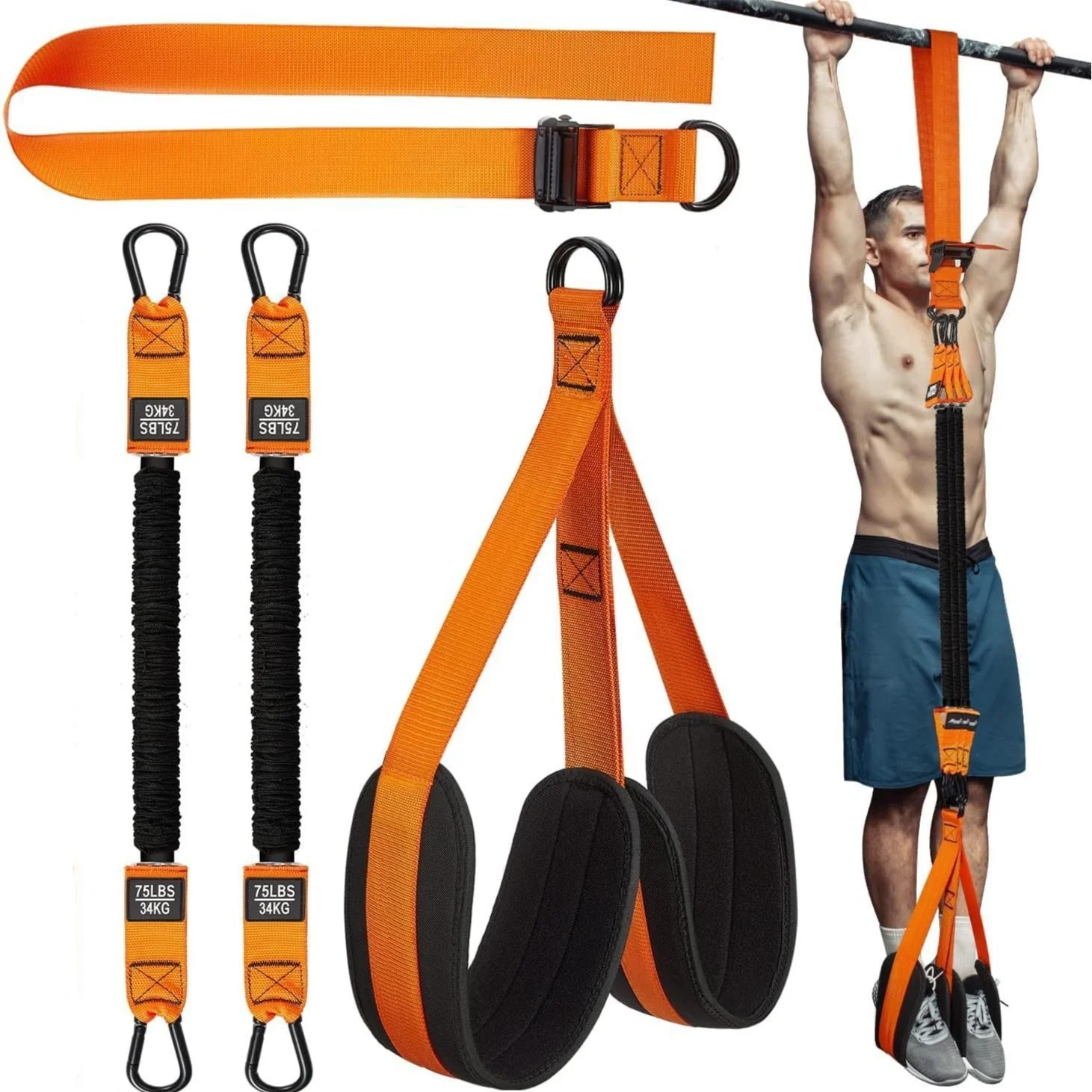 Pull Up Assistance Bands Set Resistance Strap Assist Men Women Hanging Training Chin-up Workout Body Stretching Exercise