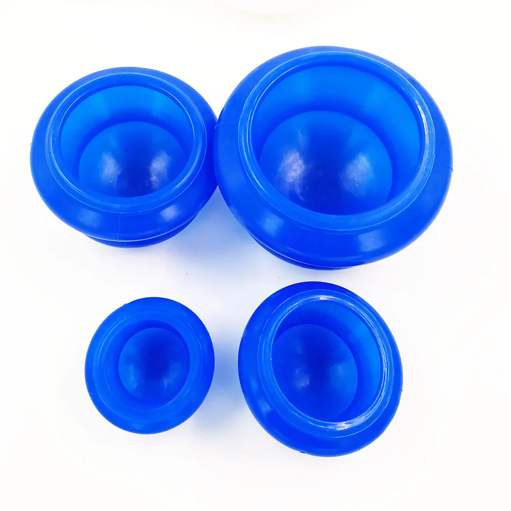 4Pcs Moisture Absorber Anti Cellulite Vacuum Cupping Cup Silicone Family Facial Body Massage Therapy Cupping Cup Set 4 Size