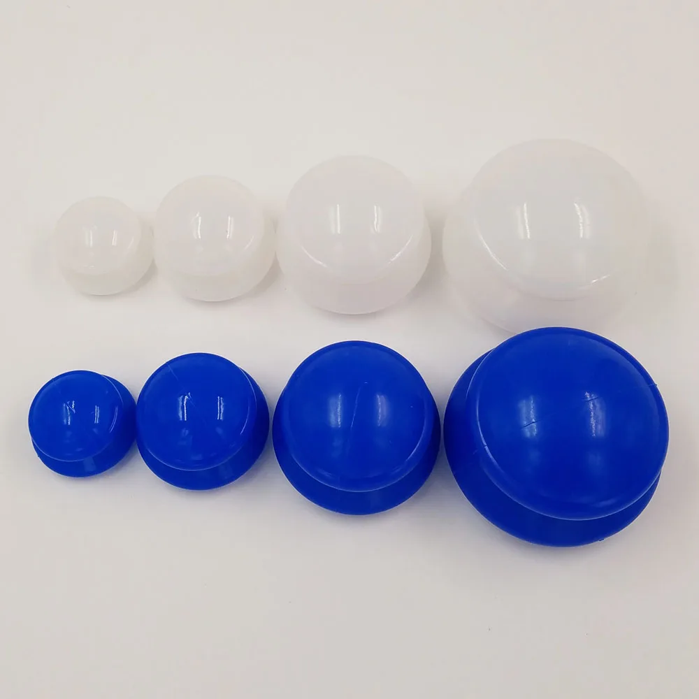 4Pcs Moisture Absorber Anti Cellulite Vacuum Cupping Cup Silicone Family Facial Body Massage Therapy Cupping Cup Set 4 Size