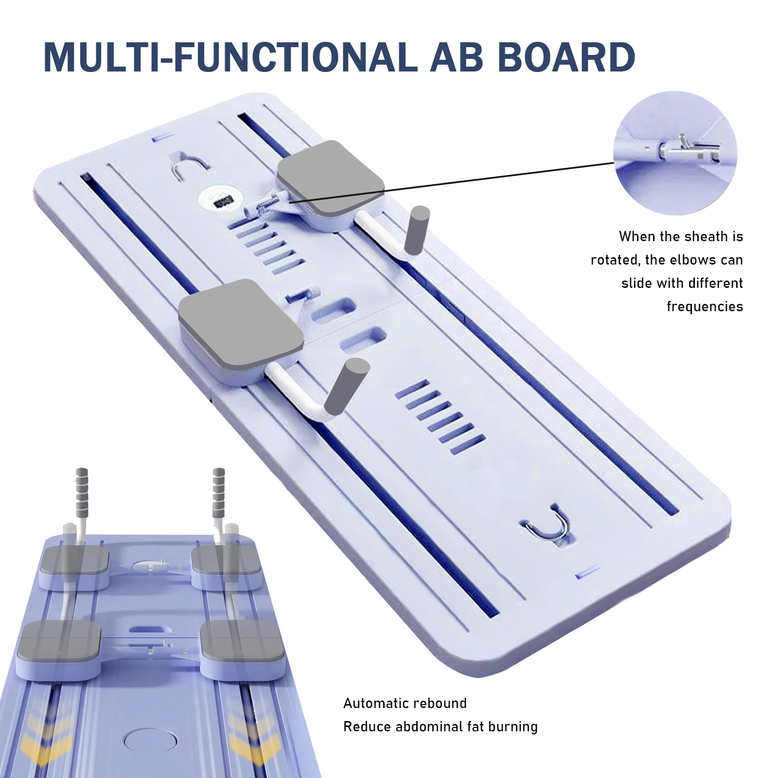 Multi-Functional Abdominal Exercise Board Auto-Rebound Fitness Resistance Bands Rebound Leg Arm Back Train For Home and Office