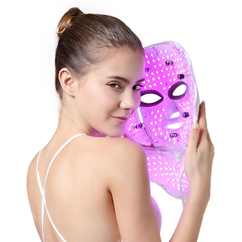 Led Face and Neck Mask Beauty Electric Face Mask for Woman Man 7 Colors Light LED Mask Facial Skin Care Repair Skin Whitening