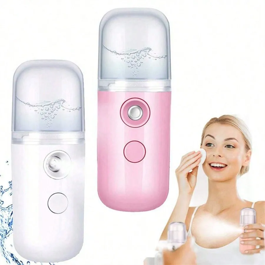 Mini Facial Steamer Spray Mister USB Humidifier Moisturizing Skincare Face Beauty Tool for Women Mini Facial Steamer Spray Mister USB Humidifier Moisturizing Skincare Face Beauty Tool for Women
