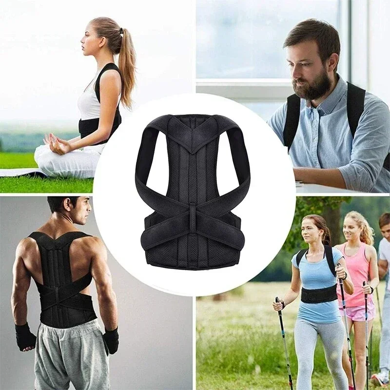 Adjustable Back Brace Posture Corrector Belt for Women & Men Lumbar Support Shoulder Support for Improving Scoliosis Adjustable Back Brace Posture Corrector Belt for Women & Men Lumbar Support Shoulder Support for Improving Scoliosis