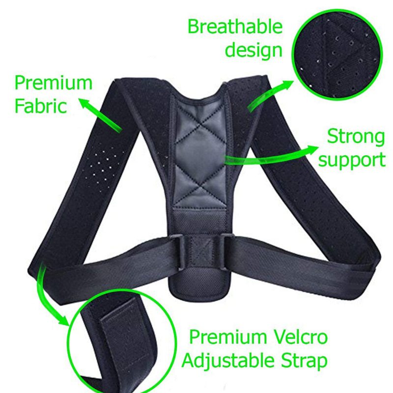 YOSYO Brace Support Belt Adjustable Back Posture Corrector Clavicle Spine Back Shoulder Lumbar Posture Correction YOSYO Brace Support Belt Adjustable Back Posture Corrector Clavicle Spine Back Shoulder Lumbar Posture Correction
