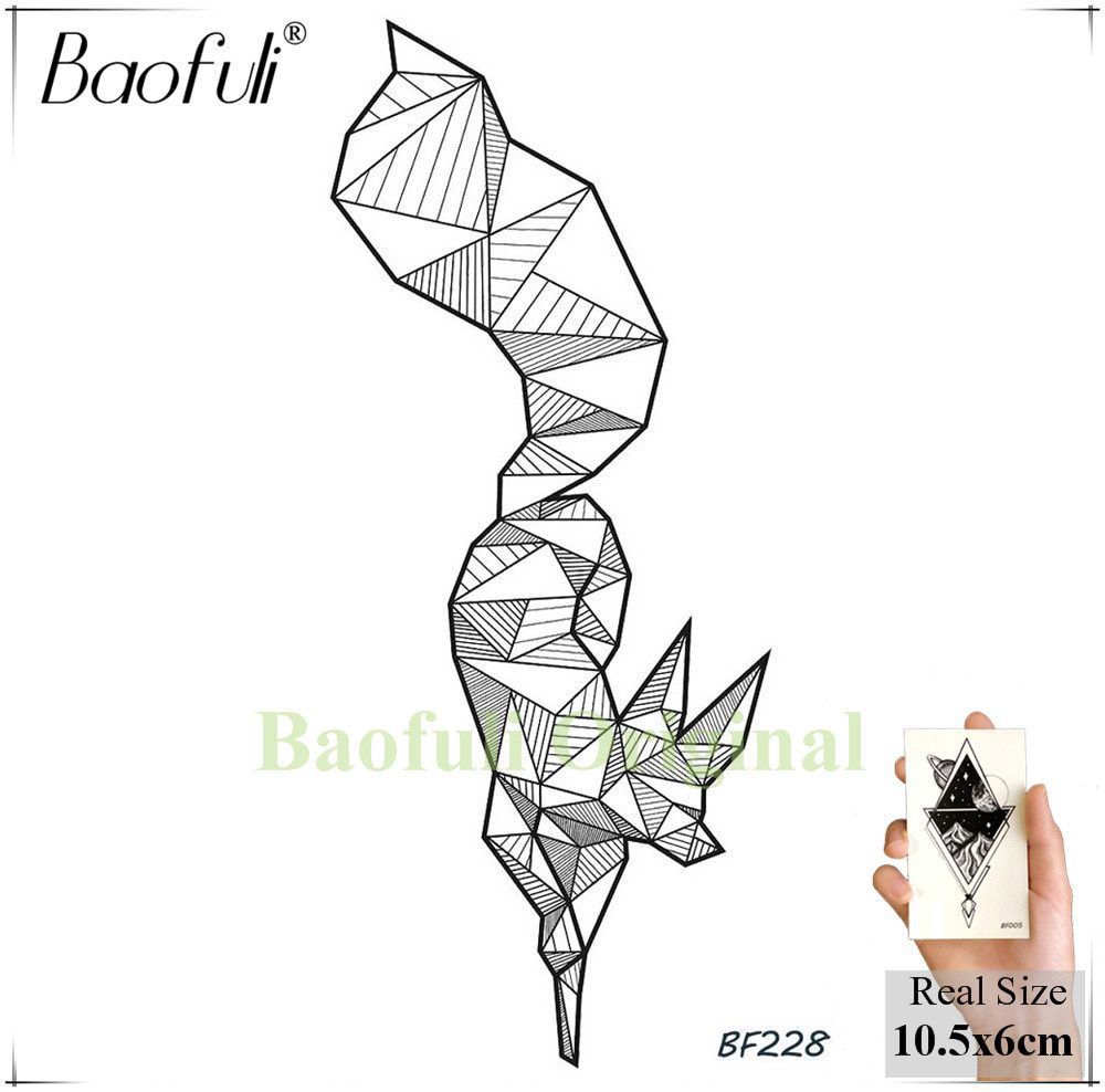 DIY Geometric Animals Fox Plant Temporary Tattoo Women Sexy Waterproof Disposable Black Tatoos Body Art Painting Tattoo Stickers DIY Geometric Animals Fox Plant Temporary Tattoo Women Sexy Waterproof Disposable Black Tatoos Body Art Painting Tattoo Stickers