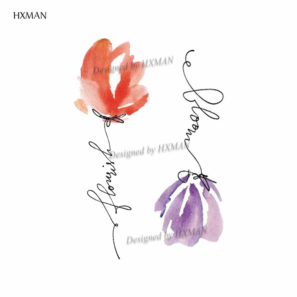 HXMAN Flower Temporary Tattoos for Women Hand Tattoo Sticker Fashion Body Art Waterproof Arm Fake Tatoo Paper 9.8X6cm P-013 HXMAN Flower Temporary Tattoos for Women Hand Tattoo Sticker Fashion Body Art Waterproof Arm Fake Tatoo Paper 9.8X6cm P-013