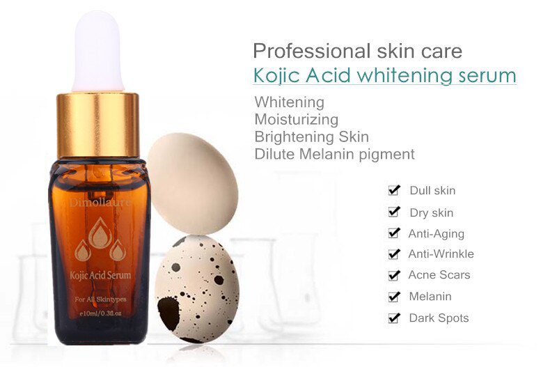 Dimollaure Strong effect whitening cream +Kojic acid serum Remove Freckle melasma pigment Melanin sunburn Acne scars brown Spot Dimollaure Strong effect whitening cream +Kojic acid serum Remove Freckle melasma pigment Melanin sunburn Acne scars brown Spot