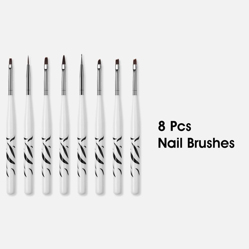 ROHWXY Nail Brush For Manicure Gel Brush For Nail Art 15Pcs/Set Ombre Brush For Gradient For Gel Nail Polish Painting Drawing ROHWXY Nail Brush For Manicure Gel Brush For Nail Art 15Pcs/Set Ombre Brush For Gradient For Gel Nail Polish Painting Drawing