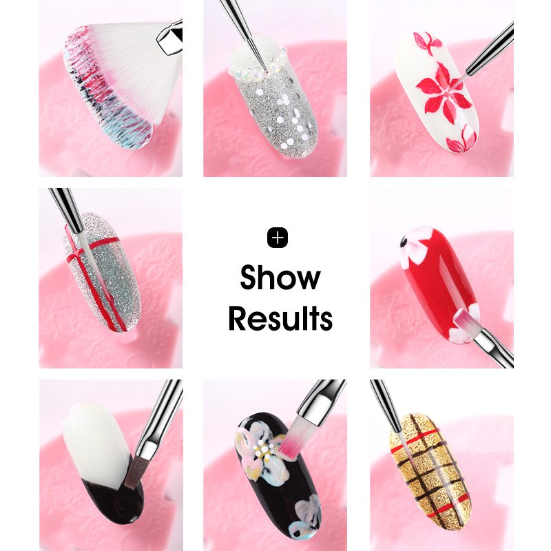 ROHWXY Nail Brush For Manicure Gel Brush For Nail Art 15Pcs/Set Ombre Brush For Gradient For Gel Nail Polish Painting Drawing ROHWXY Nail Brush For Manicure Gel Brush For Nail Art 15Pcs/Set Ombre Brush For Gradient For Gel Nail Polish Painting Drawing