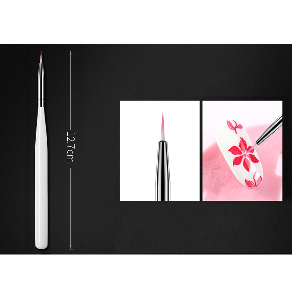 ROHWXY Nail Brush For Manicure Gel Brush For Nail Art 15Pcs/Set Ombre Brush For Gradient For Gel Nail Polish Painting Drawing ROHWXY Nail Brush For Manicure Gel Brush For Nail Art 15Pcs/Set Ombre Brush For Gradient For Gel Nail Polish Painting Drawing