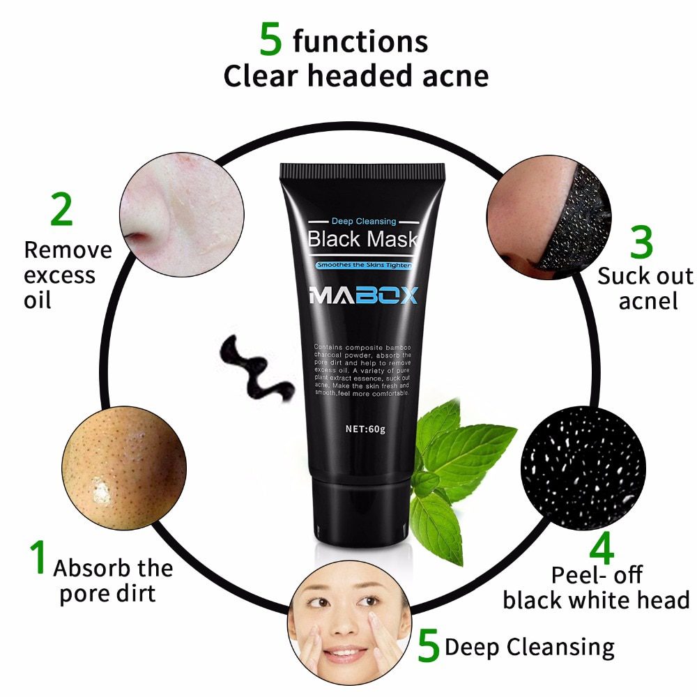 Mabox Black Mask Peel Off Bamboo Charcoal Purifying Blackhead Remover Mask Deep Cleansing for AcneScars Blemishes WrinklesFacial Mabox Black Mask Peel Off Bamboo Charcoal Purifying Blackhead Remover Mask Deep Cleansing for AcneScars Blemishes WrinklesFacial