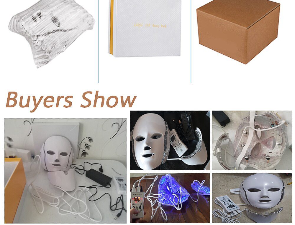 LiCheng LED Facial Mask Beauty Skin Rejuvenation Photon Light 7 Colors Mask with Neck Therapy Wrinkle Acne Tighten Skin Tool LiCheng LED Facial Mask Beauty Skin Rejuvenation Photon Light 7 Colors Mask with Neck Therapy Wrinkle Acne Tighten Skin Tool