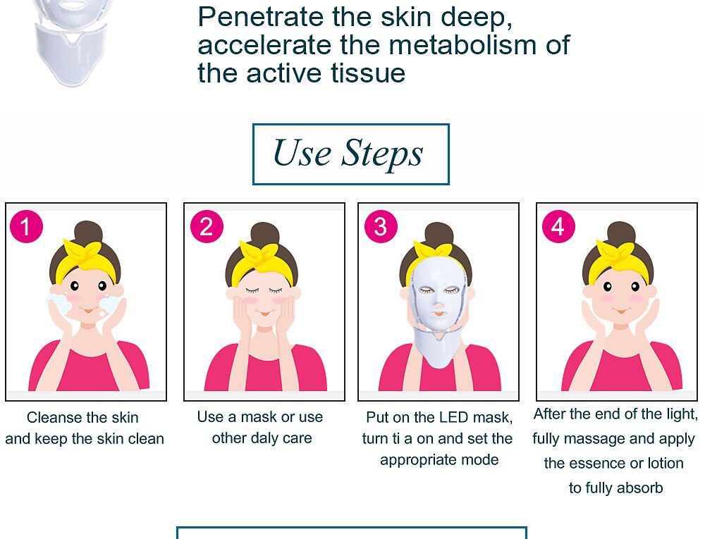 LiCheng LED Facial Mask Beauty Skin Rejuvenation Photon Light 7 Colors Mask with Neck Therapy Wrinkle Acne Tighten Skin Tool LiCheng LED Facial Mask Beauty Skin Rejuvenation Photon Light 7 Colors Mask with Neck Therapy Wrinkle Acne Tighten Skin Tool