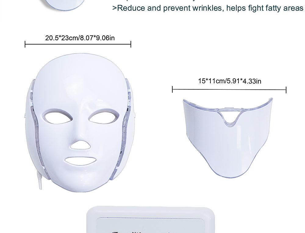 LiCheng LED Facial Mask Beauty Skin Rejuvenation Photon Light 7 Colors Mask with Neck Therapy Wrinkle Acne Tighten Skin Tool LiCheng LED Facial Mask Beauty Skin Rejuvenation Photon Light 7 Colors Mask with Neck Therapy Wrinkle Acne Tighten Skin Tool