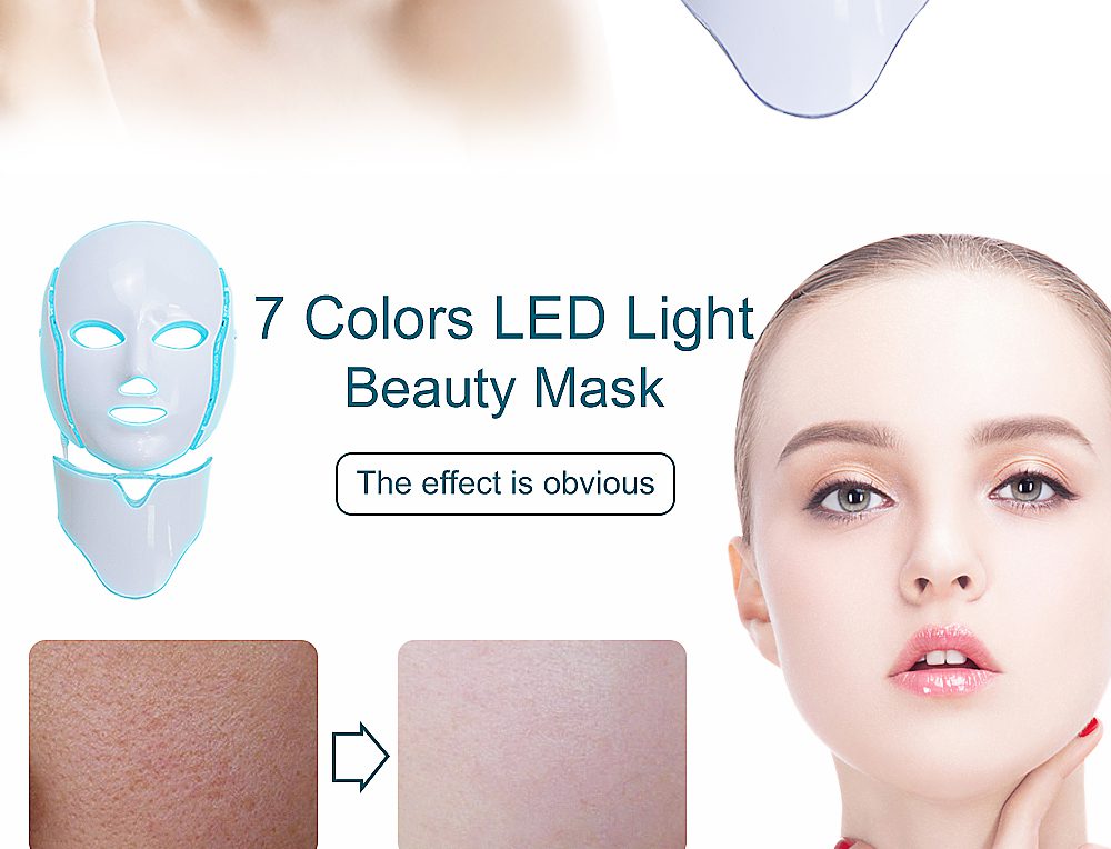 LiCheng LED Facial Mask Beauty Skin Rejuvenation Photon Light 7 Colors Mask with Neck Therapy Wrinkle Acne Tighten Skin Tool LiCheng LED Facial Mask Beauty Skin Rejuvenation Photon Light 7 Colors Mask with Neck Therapy Wrinkle Acne Tighten Skin Tool