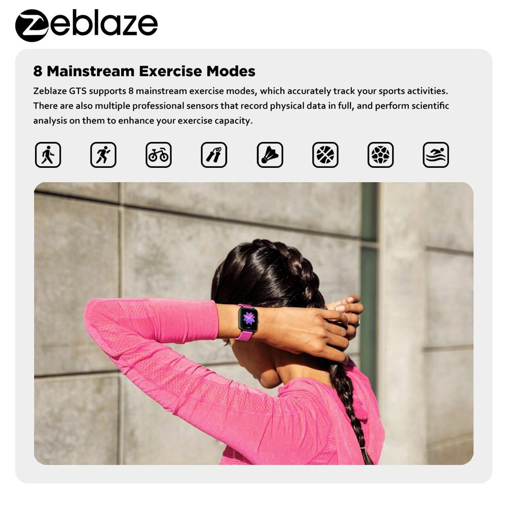 Zeblaze GTS Smart Watch for Phone-Calls Smartwatch Fitness Sleep Heart Rate Blood Pressure Monitor IP67 Waterproof Smart Watches Zeblaze GTS Smart Watch for Phone-Calls Smartwatch Fitness Sleep Heart Rate Blood Pressure Monitor IP67 Waterproof Smart Watches