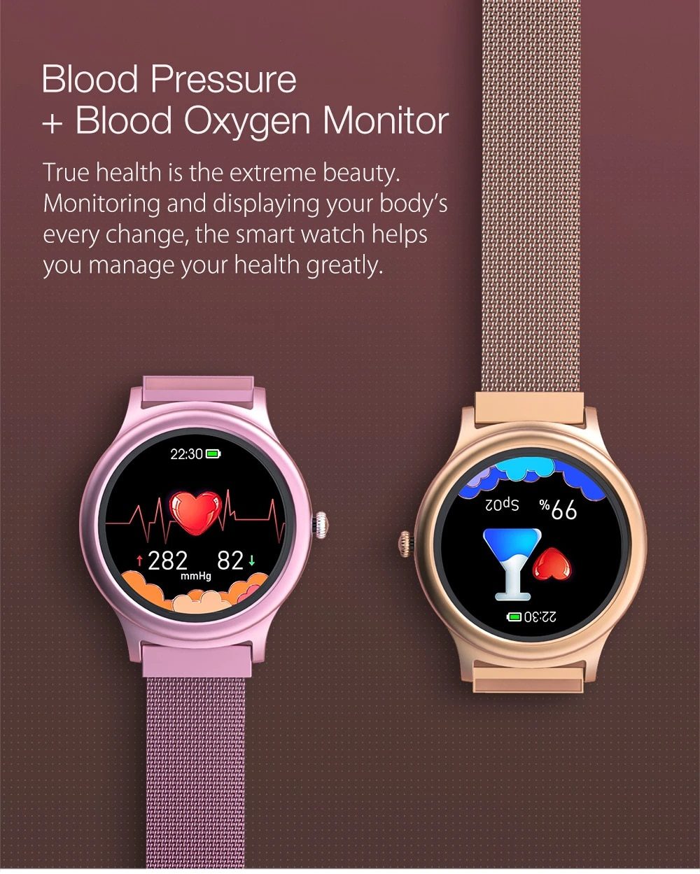 BlitzWolf BW-AH1 Waterproof Smart Watch Women Lovely Bracelet Heart Rate Monitor Sleep Monitoring Smartwatch Connect IOS Android BlitzWolf BW-AH1 Waterproof Smart Watch Women Lovely Bracelet Heart Rate Monitor Sleep Monitoring Smartwatch Connect IOS Android