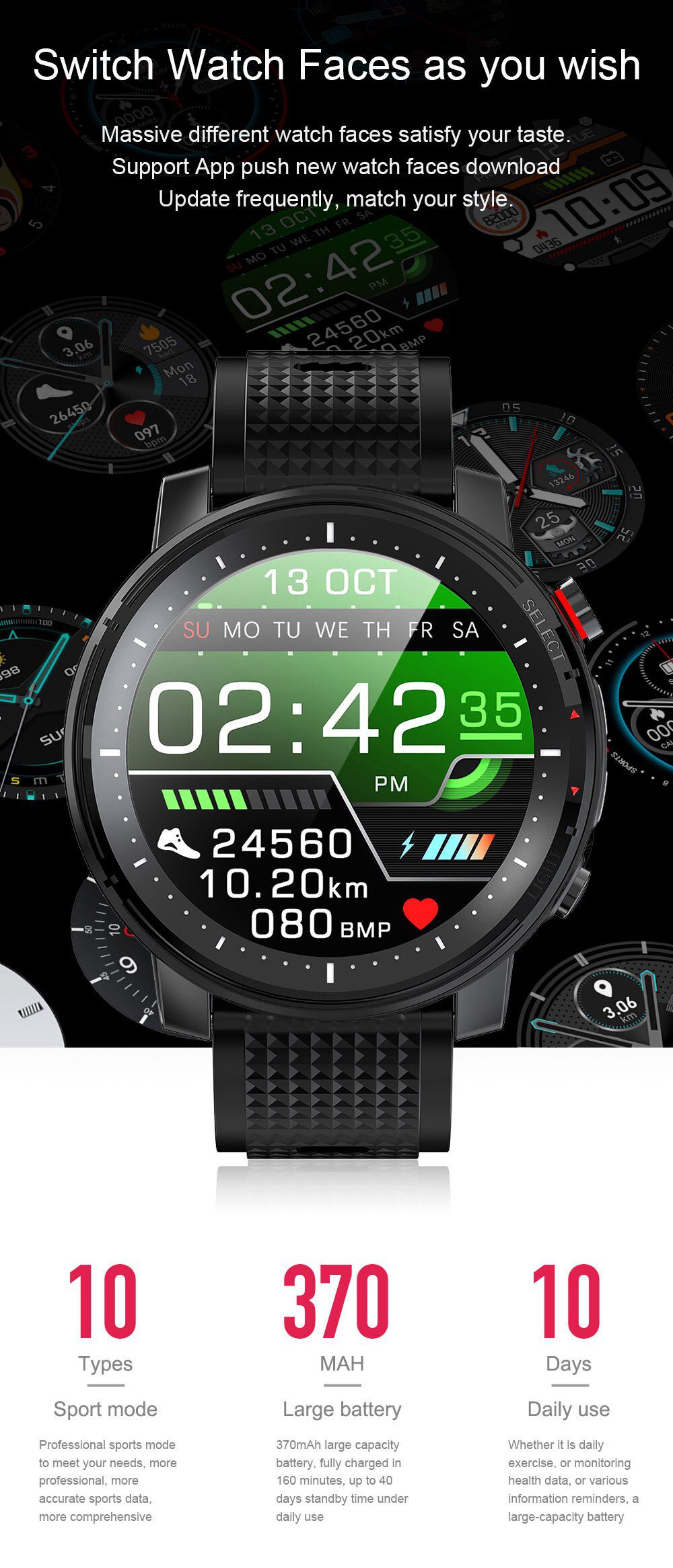 CHYCET 2021 Smart Watch Men IP68 Waterproof Blood Pressure/Heart Rate Monitor Smartwatch Women Fitness Tracker For Android IOS CHYCET 2021 Smart Watch Men IP68 Waterproof Blood Pressure/Heart Rate Monitor Smartwatch Women Fitness Tracker For Android IOS