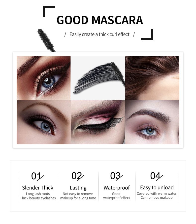 4D Mascara Waterproof Silk Mascara Makeup Eyelash Thick Curly 3D Three-dimensional Eyelash Professional Cosmetic VIP 4D Mascara Waterproof Silk Mascara Makeup Eyelash Thick Curly 3D Three-dimensional Eyelash Professional Cosmetic VIP