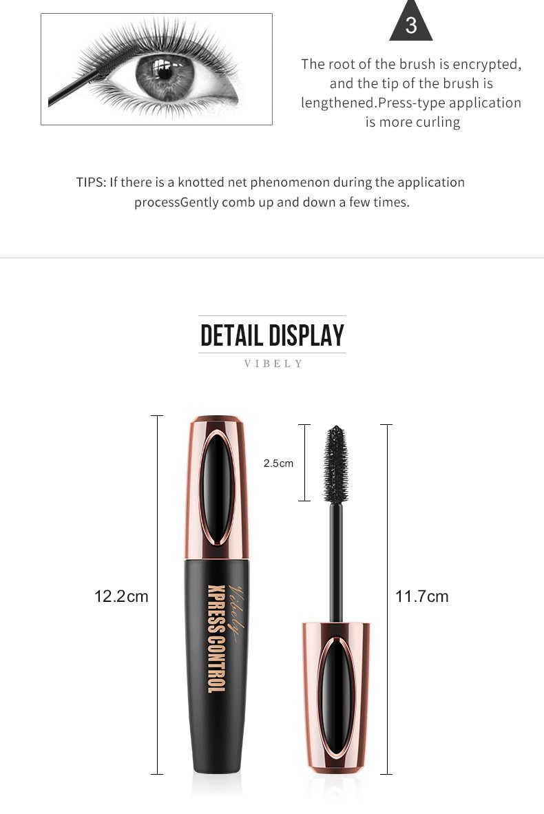 4D Mascara Waterproof Silk Mascara Makeup Eyelash Thick Curly 3D Three-dimensional Eyelash Professional Cosmetic VIP 4D Mascara Waterproof Silk Mascara Makeup Eyelash Thick Curly 3D Three-dimensional Eyelash Professional Cosmetic VIP