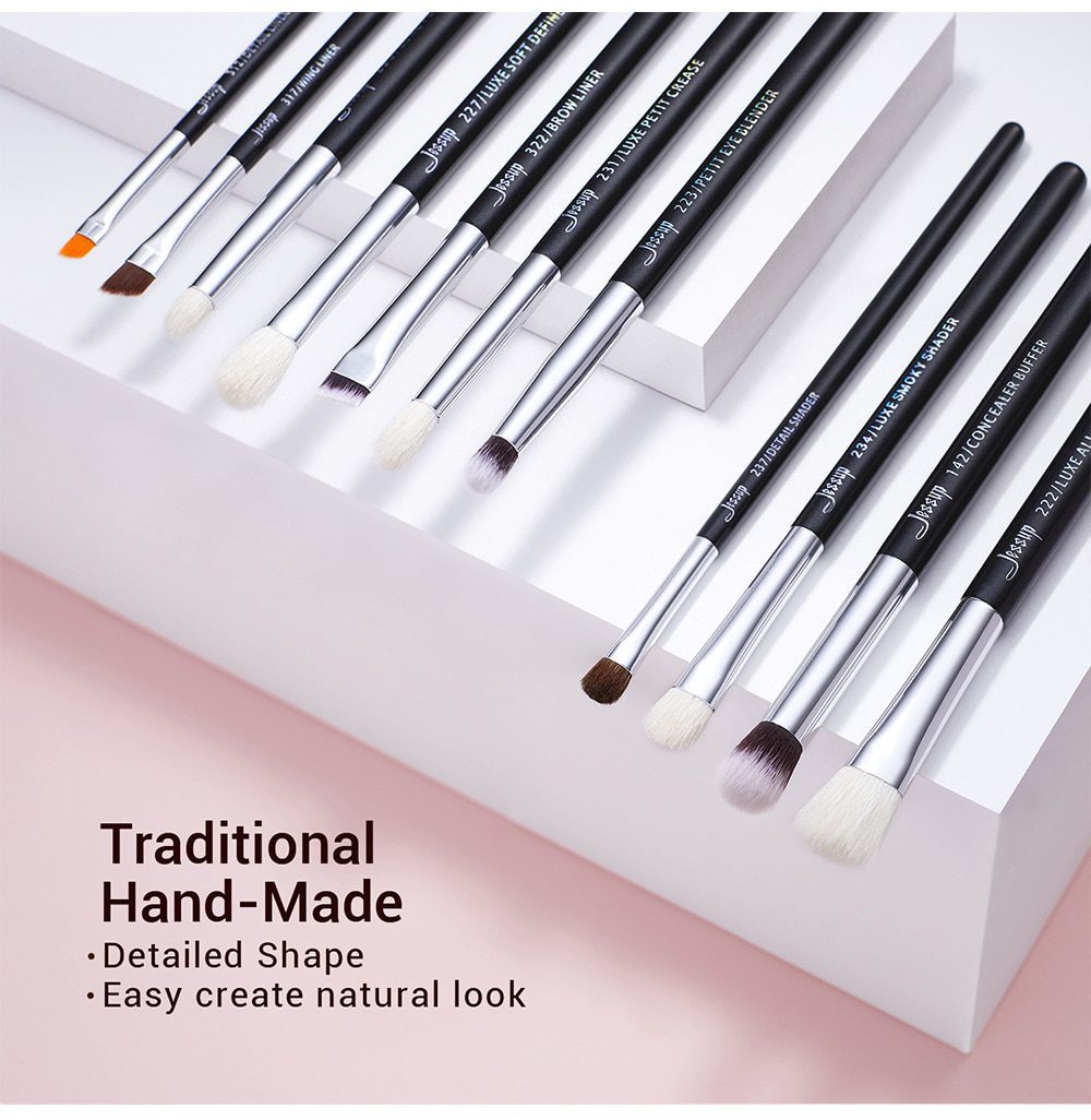 Jessup Makeup brushes set Black/Silver Professional with Natural Hair Foundation Powder Eyeshadow Make up Brush Blush 6pcs-25pcs Jessup Makeup brushes set Black/Silver Professional with Natural Hair Foundation Powder Eyeshadow Make up Brush Blush 6pcs-25pcs