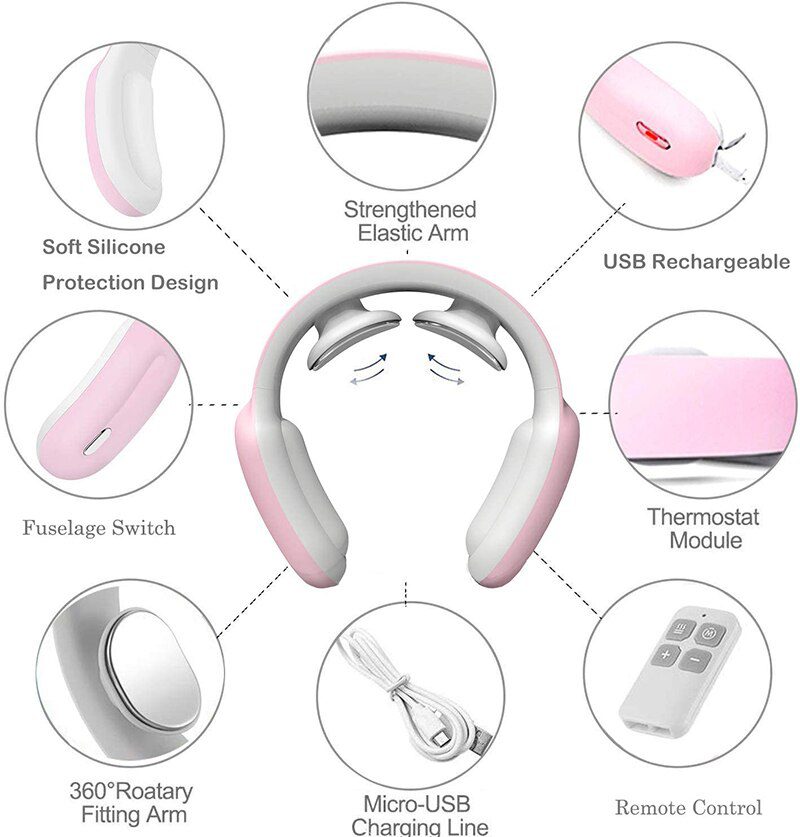 New Remote Smart Neck Shoulder EMS Muscle Massager Trainer Relaxation Electric Pain Relief ToolCervical Vertebra Physiotherapy New Remote Smart Neck Shoulder EMS Muscle Massager Trainer Relaxation Electric Pain Relief ToolCervical Vertebra Physiotherapy