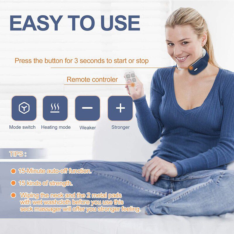 New Remote Smart Neck Shoulder EMS Muscle Massager Trainer Relaxation Electric Pain Relief ToolCervical Vertebra Physiotherapy New Remote Smart Neck Shoulder EMS Muscle Massager Trainer Relaxation Electric Pain Relief ToolCervical Vertebra Physiotherapy