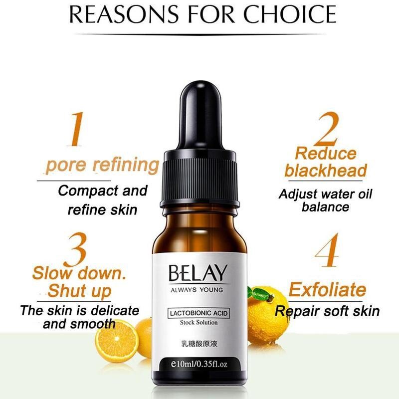 Lactobionic Acid Face Serum Anti-Aging Wrinkles Essence Exfoliating Shrink Pores Anti-Oxidation Lift Firming Remove Fine Lines Lactobionic Acid Face Serum Anti-Aging Wrinkles Essence Exfoliating Shrink Pores Anti-Oxidation Lift Firming Remove Fine Lines