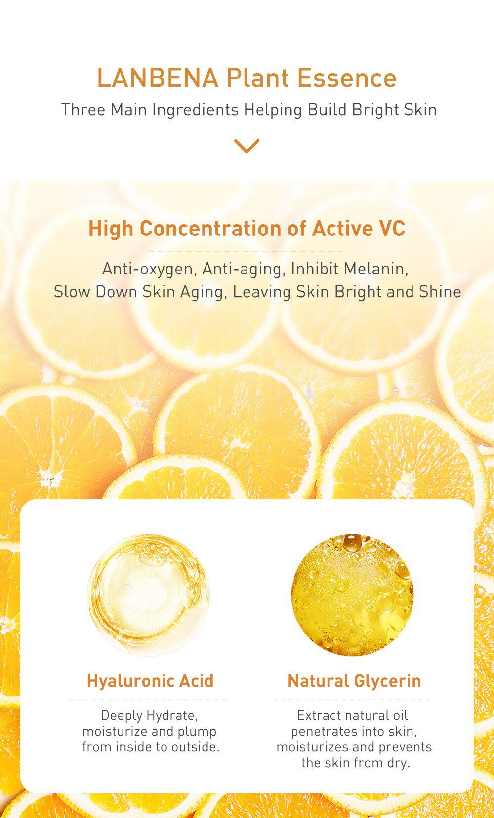 LANBENA Vitamin C Whitening Face Serum Lighten Spots Brightening Facial Skin Essence Fade Dark Spots Remove Freckle Speckle Care LANBENA Vitamin C Whitening Face Serum Lighten Spots Brightening Facial Skin Essence Fade Dark Spots Remove Freckle Speckle Care