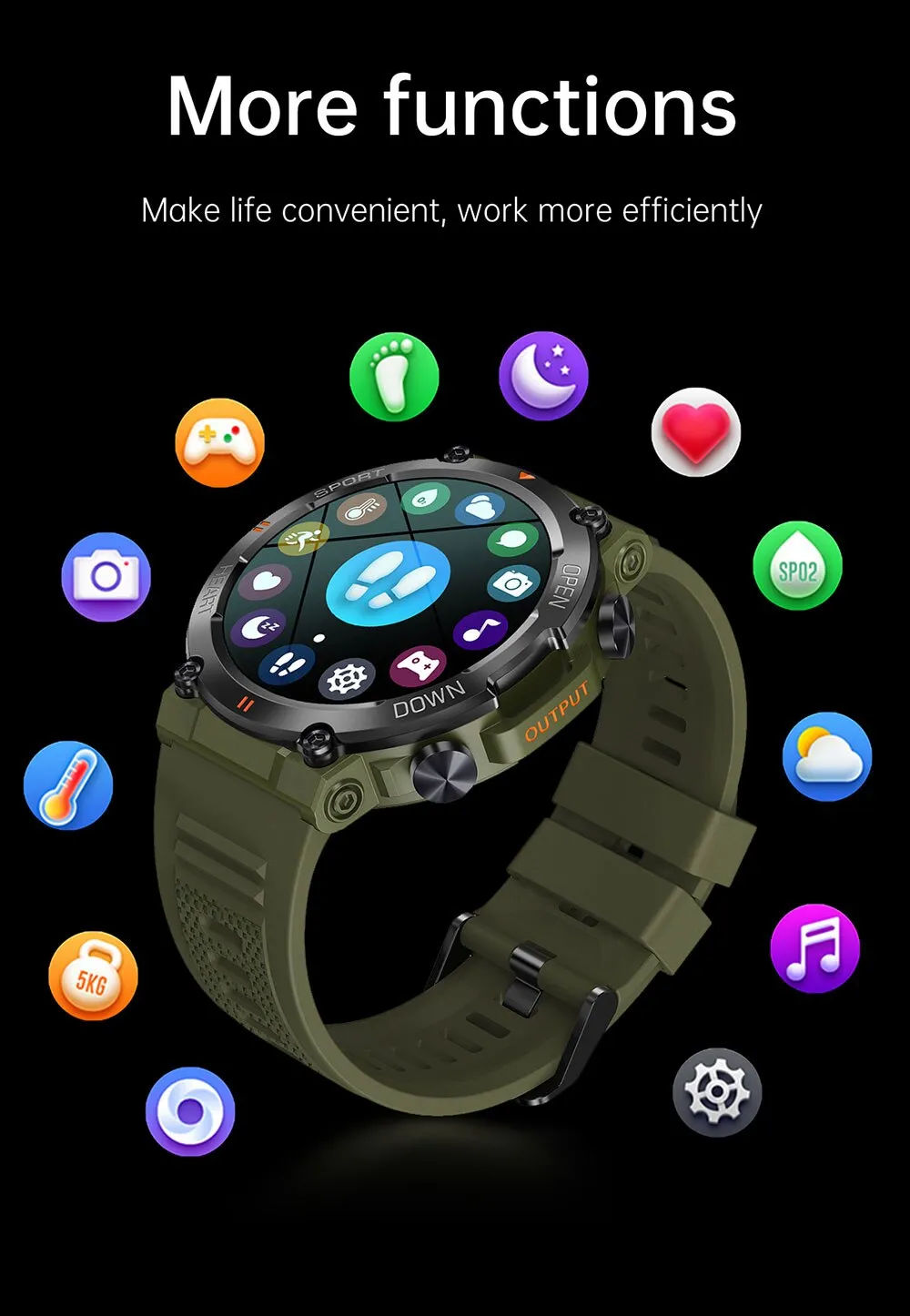 1.39 Inch HD Bluetooth Call Smart Watch Men Sports Fitness Tracker Heart Monitor 400mAh Smartwatch For XIAOMI Android IOS K56 1.39 Inch HD Bluetooth Call Smart Watch Men Sports Fitness Tracker Heart Monitor 400mAh Smartwatch For XIAOMI Android IOS K56