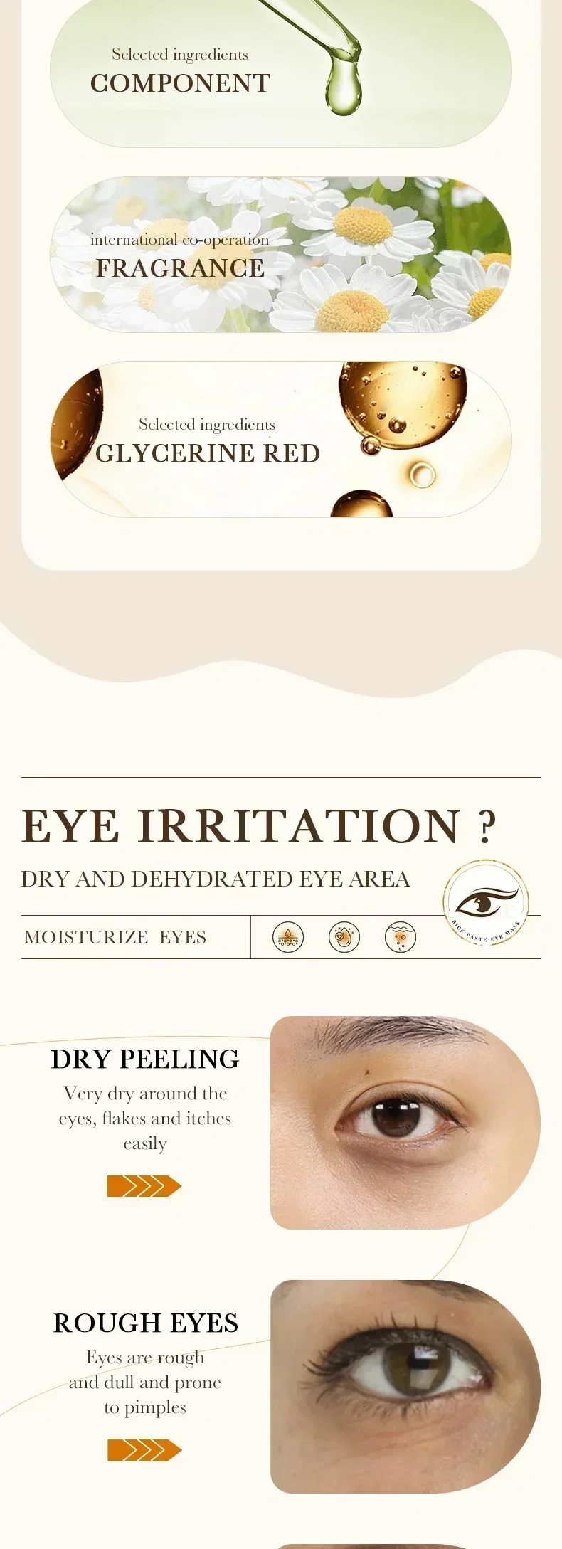 BIOAQUA White Rice Skin Care Sets Eye Cream Eye Mask Anti Dark Circles Eyes Bags Remover Moisturizing Puffiness Skin Care Kit BIOAQUA White Rice Skin Care Sets Eye Cream Eye Mask Anti Dark Circles Eyes Bags Remover Moisturizing Puffiness Skin Care Kit