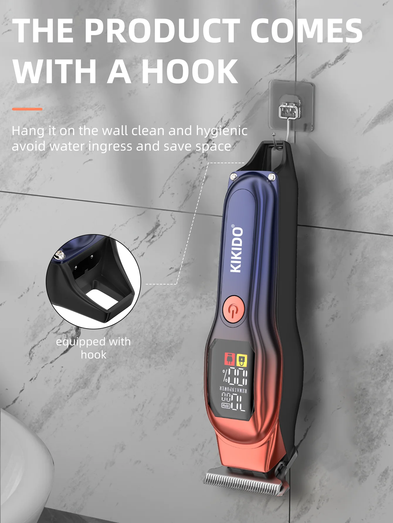 KIKIDO KK-A2 Rechargeable Professional Hair Clippers,Low Noise Hair Clippers with Auxiliary Light Hair Trimmer Kit KIKIDO KK-A2 Rechargeable Professional Hair Clippers,Low Noise Hair Clippers with Auxiliary Light Hair Trimmer Kit