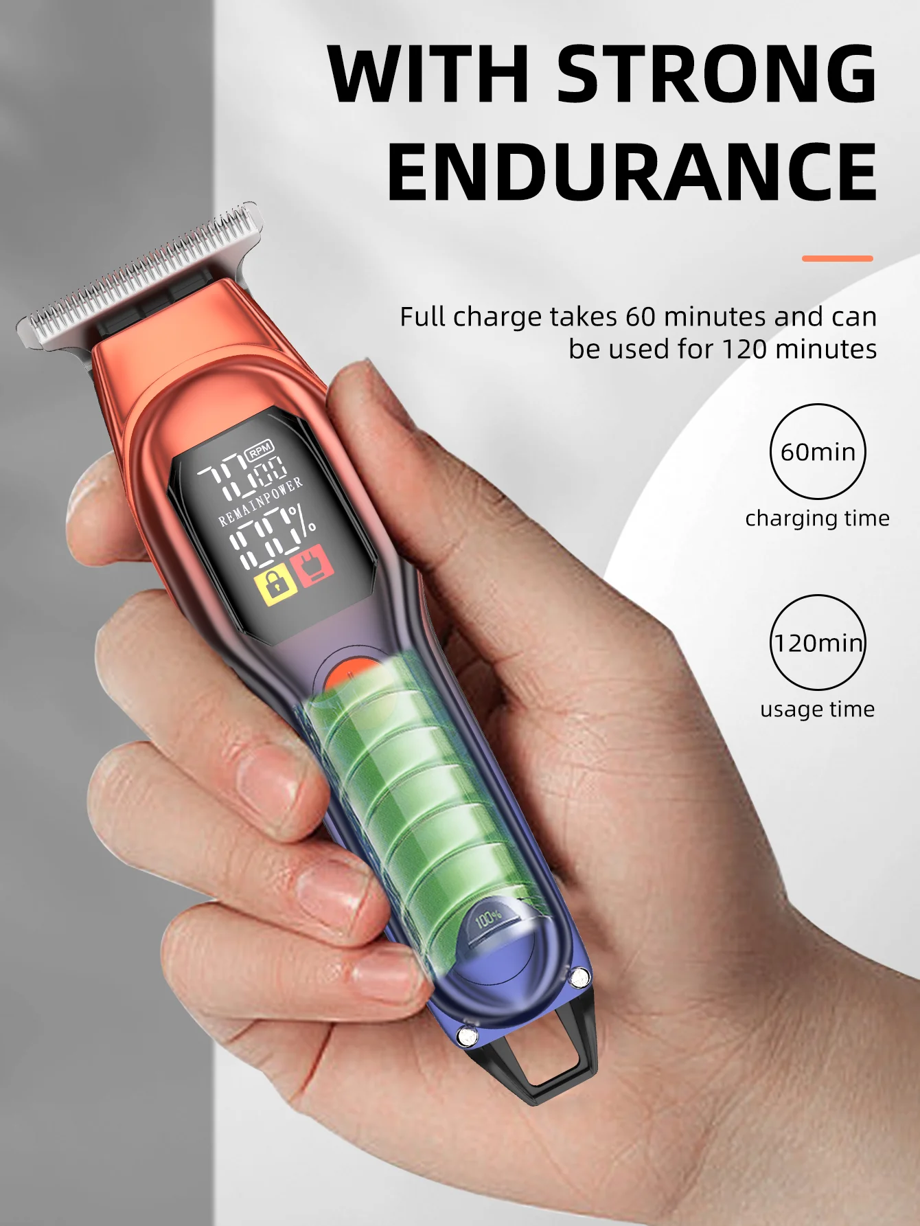 KIKIDO KK-A2 Rechargeable Professional Hair Clippers,Low Noise Hair Clippers with Auxiliary Light Hair Trimmer Kit KIKIDO KK-A2 Rechargeable Professional Hair Clippers,Low Noise Hair Clippers with Auxiliary Light Hair Trimmer Kit