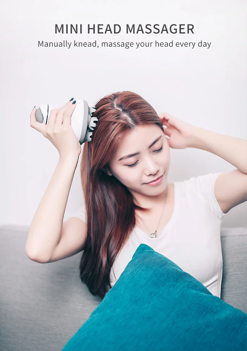 New Electric Cordless Hair Scalp Massager Handheld Portable Head Scratcher Massager for Hair Growth, Deep Clean and Stress Relax