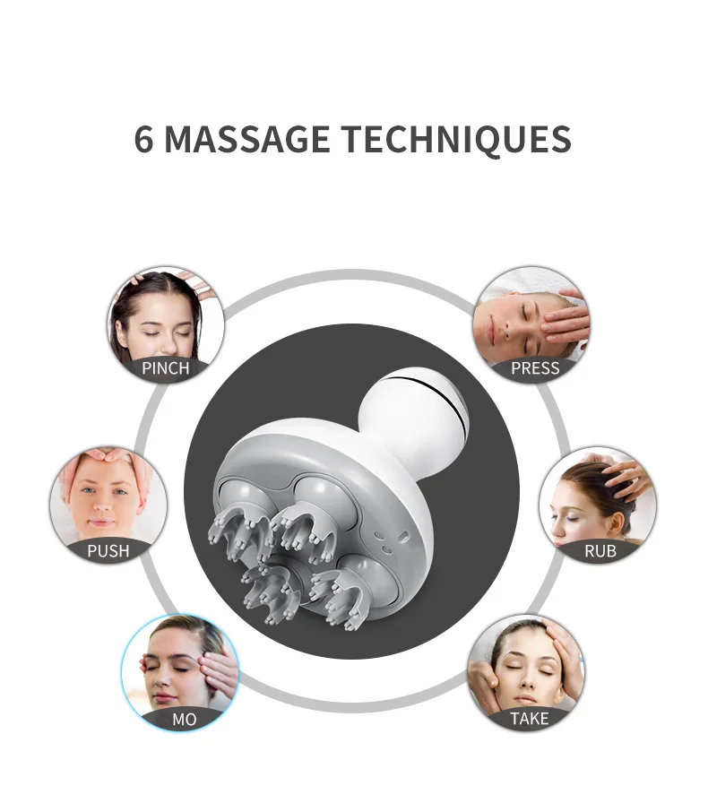 New Electric Cordless Hair Scalp Massager Handheld Portable Head Scratcher Massager for Hair Growth, Deep Clean and Stress Relax